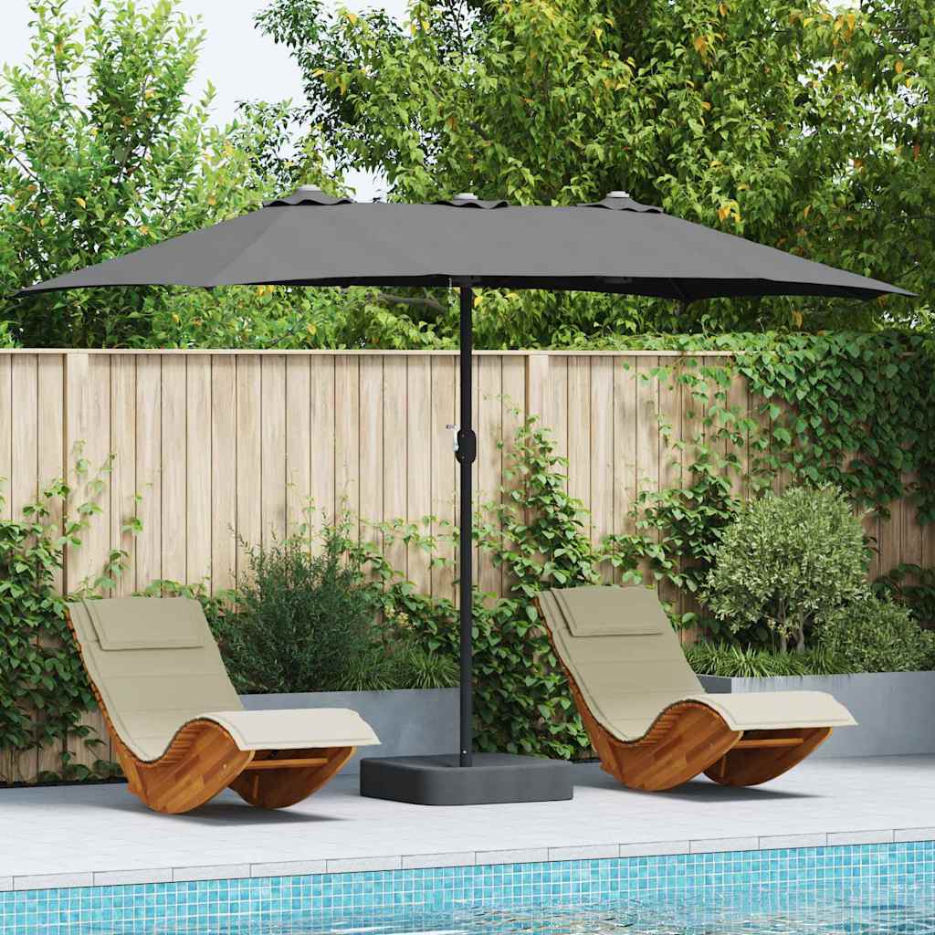 vidaXL Parasolka ogrodowa Antracyt 385 x 209 x 244 cm Poliester i Stal
