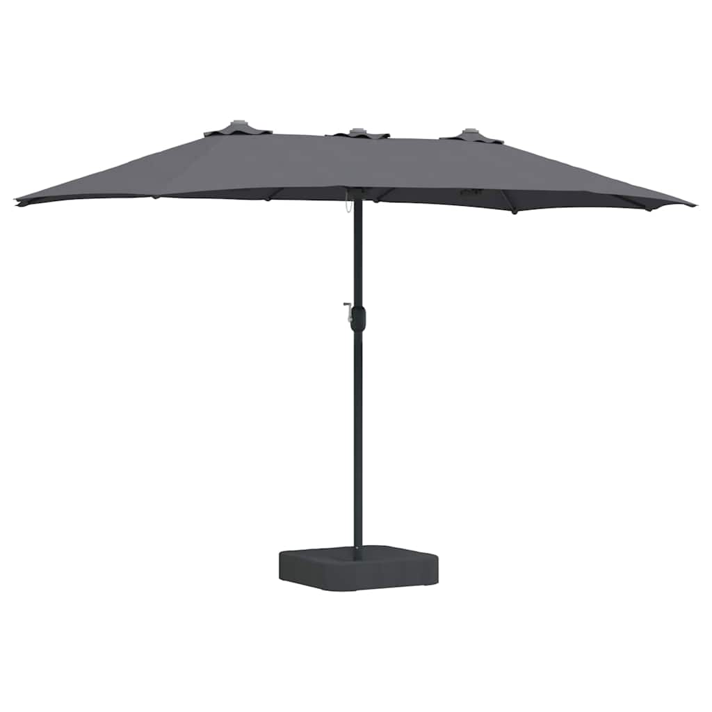 vidaXL Parasolka ogrodowa Antracyt 385 x 209 x 244 cm Poliester i Stal