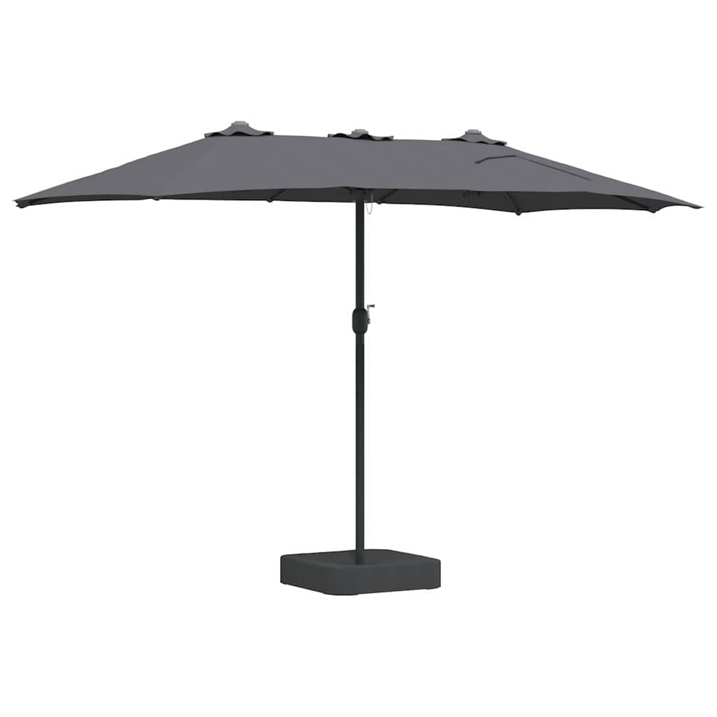 vidaXL Parasolka ogrodowa Antracyt 385 x 209 x 244 cm Poliester i Stal