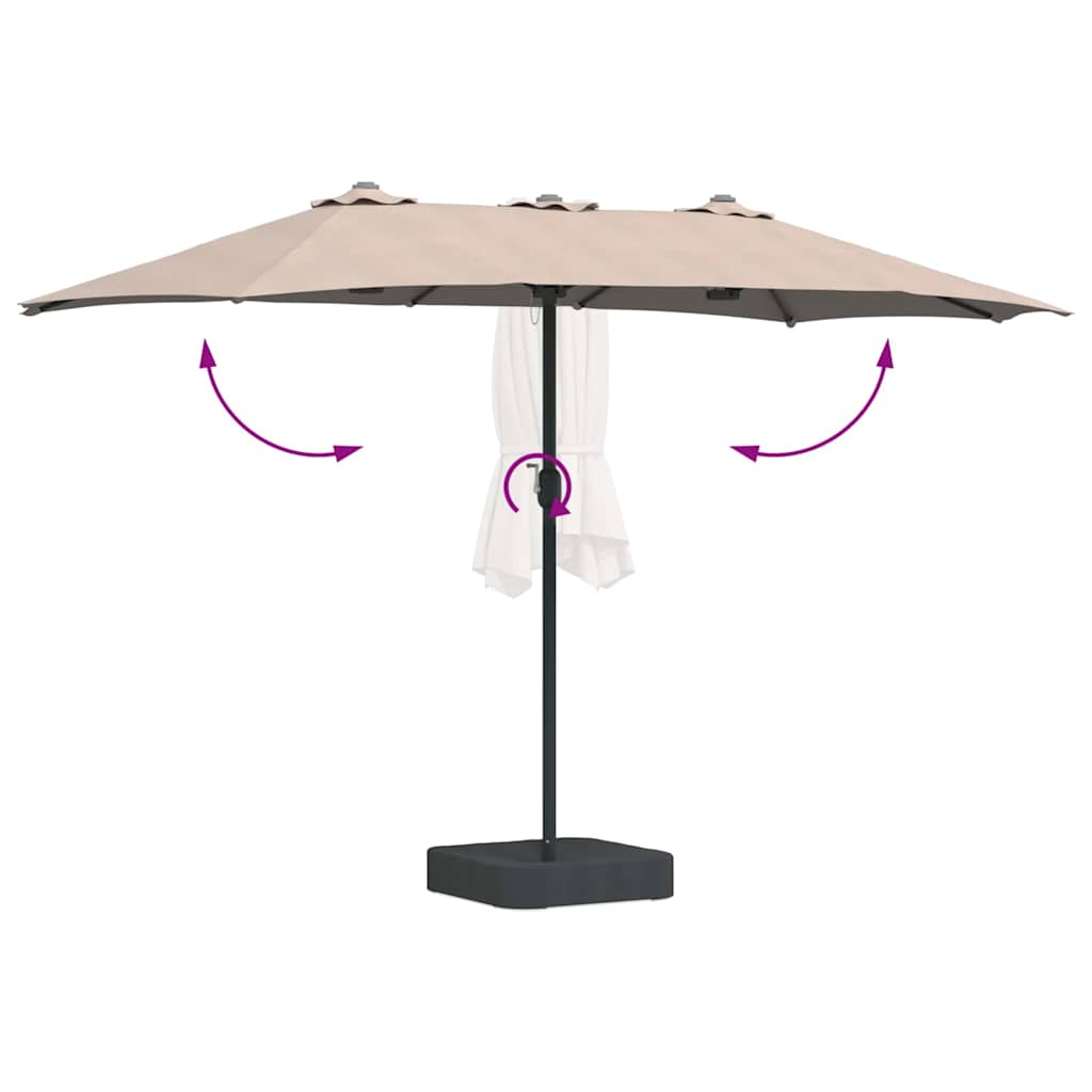vidaXL Parasolka ogrodowa Ciemnoszary 385 x 209 x 244 cm