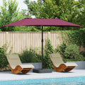 vidaXL Parasolka ogrodowa Bordeaux Czerwony 385 x 209 x 244 cm