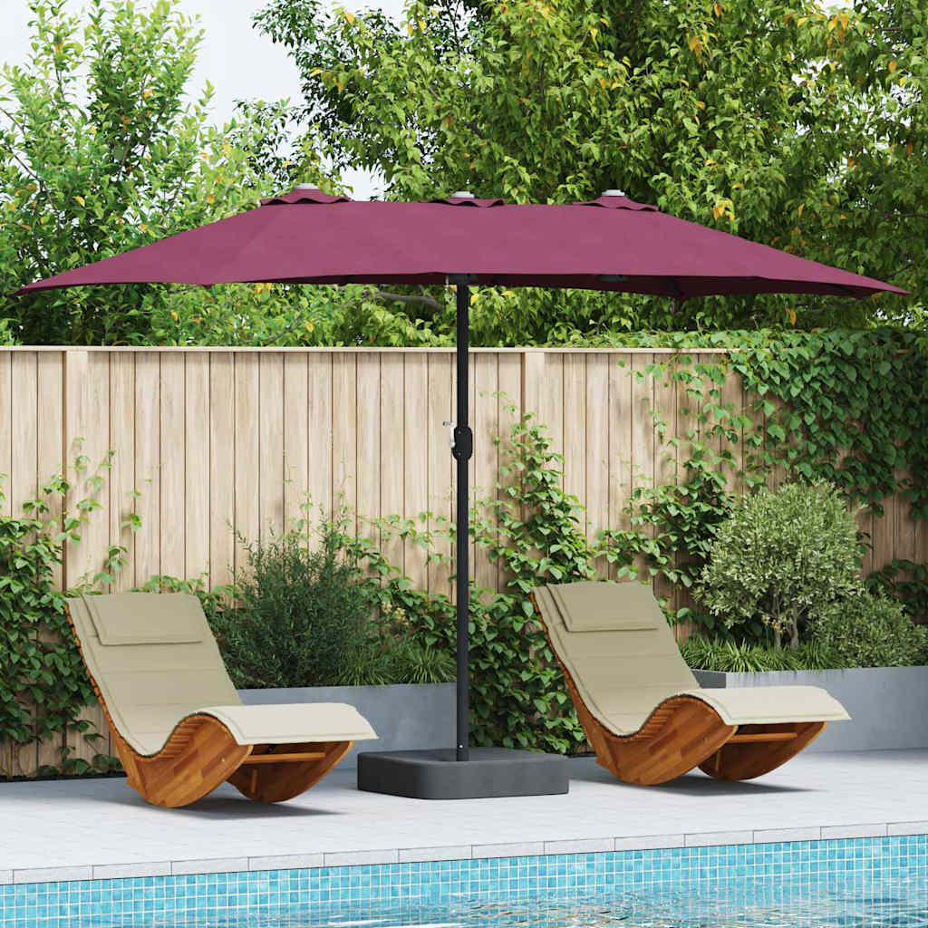 vidaXL Parasolka ogrodowa Bordeaux Czerwony 385 x 209 x 244 cm