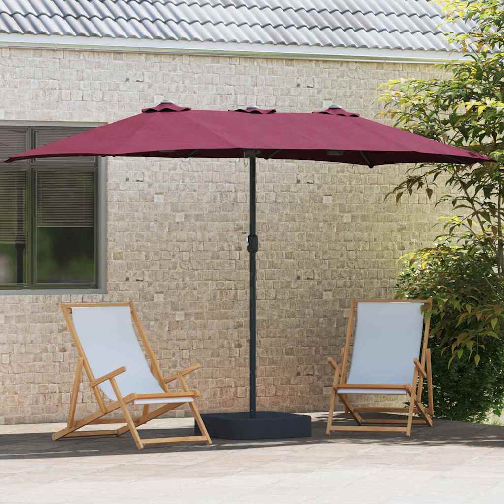 vidaXL Parasolka ogrodowa Bordeaux Czerwony 385 x 209 x 244 cm