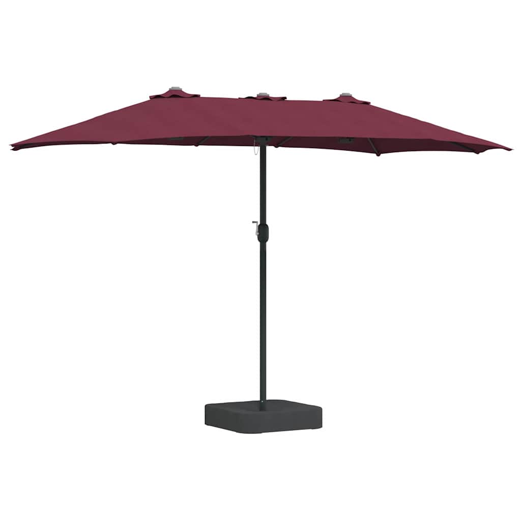 vidaXL Parasolka ogrodowa Bordeaux Czerwony 385 x 209 x 244 cm