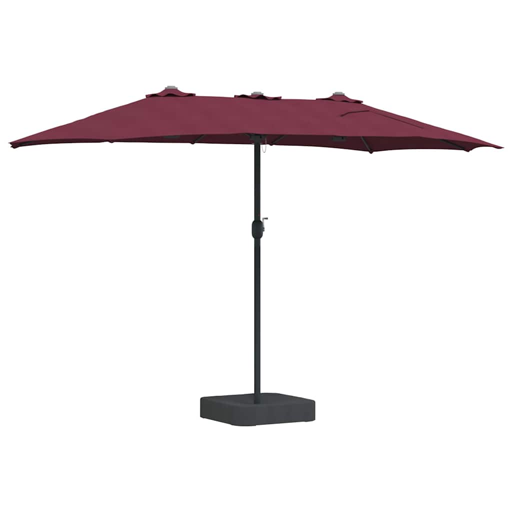 vidaXL Parasolka ogrodowa Bordeaux Czerwony 385 x 209 x 244 cm