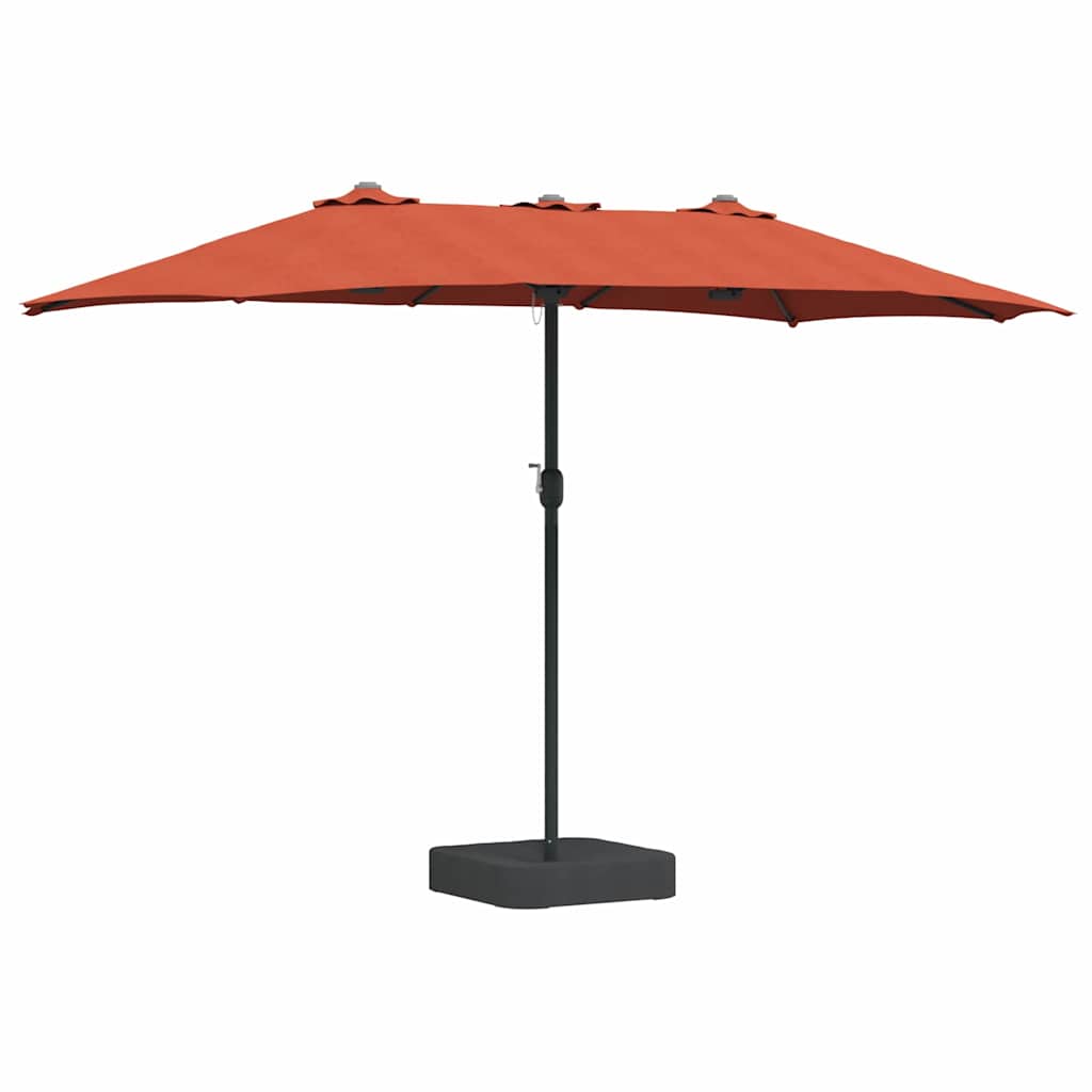 vidaXL Parasolka ogrodowa terakota 385 x 209 x 244 cm Poliester i Stal