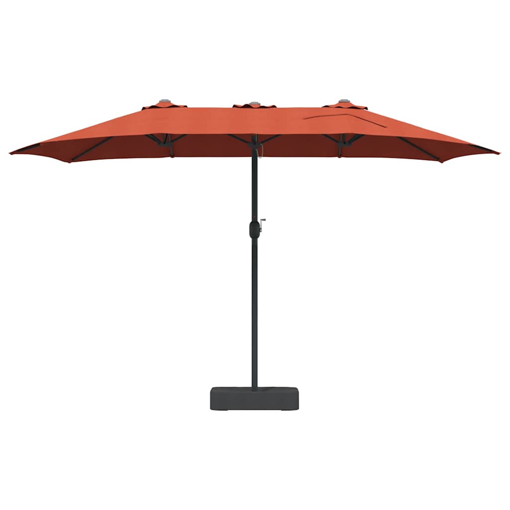 vidaXL Parasolka ogrodowa terakota 385 x 209 x 244 cm Poliester i Stal