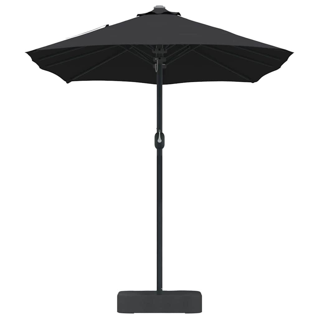 vidaXL Parasolka ogrodowa Czarny 385 x 209 x 244 cm Poliester i Stal