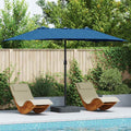 vidaXL Parasolka ogrodowa Niebieski azur 385 x 209 x 244 cm
