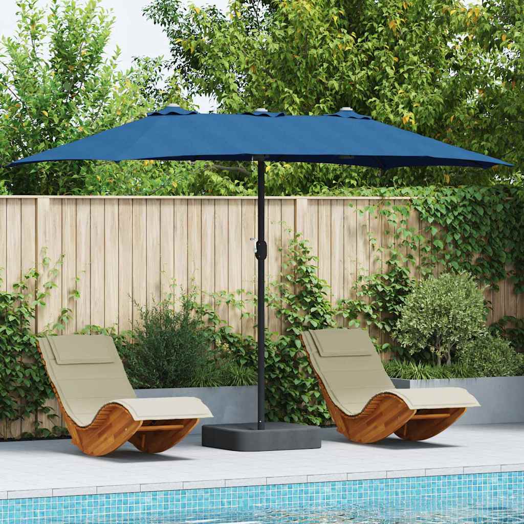 vidaXL Parasolka ogrodowa Niebieski azur 385 x 209 x 244 cm