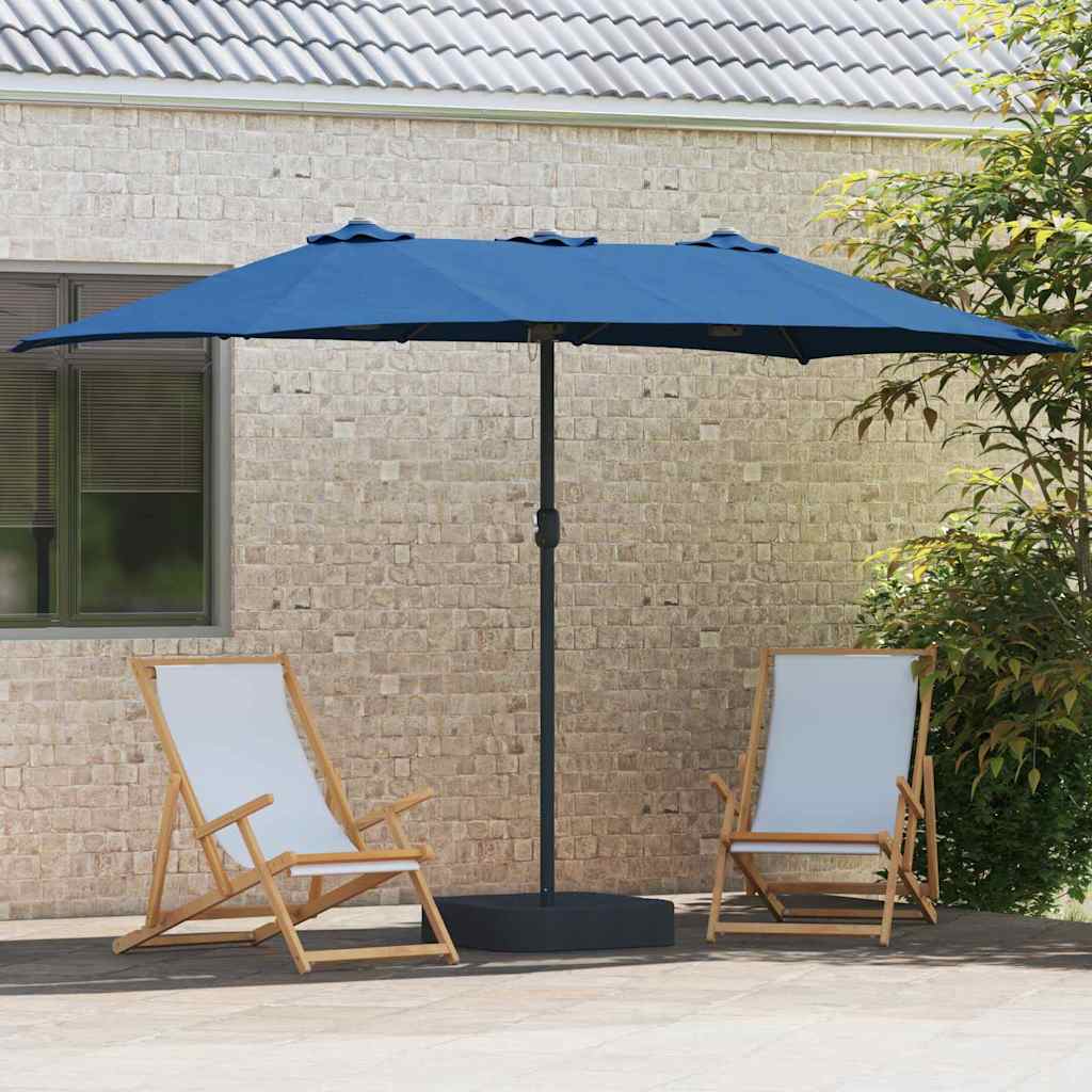 vidaXL Parasolka ogrodowa Niebieski azur 385 x 209 x 244 cm
