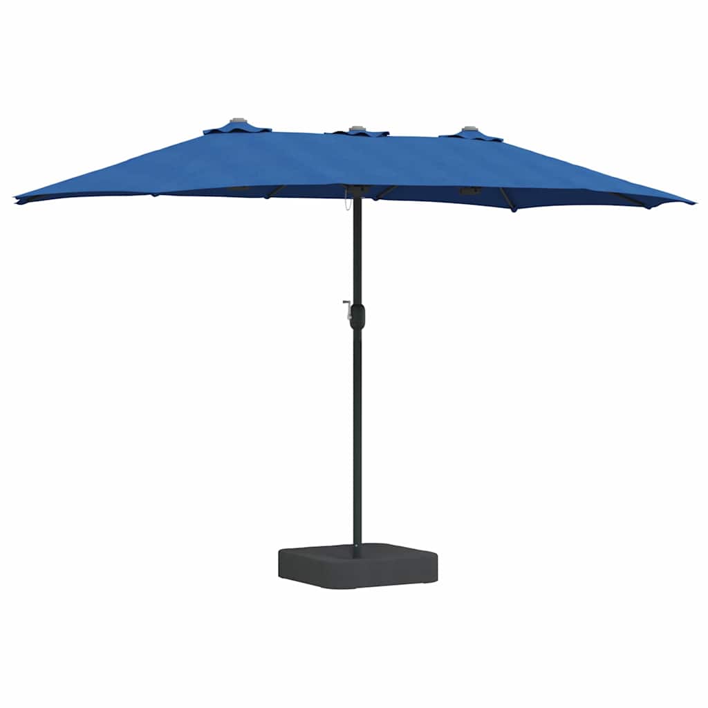 vidaXL Parasolka ogrodowa Niebieski azur 385 x 209 x 244 cm