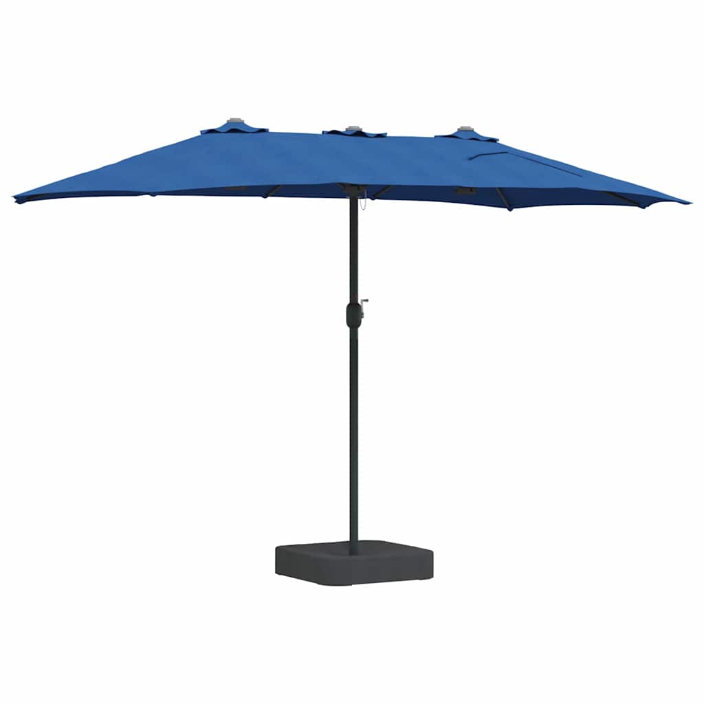 vidaXL Parasolka ogrodowa Niebieski azur 385 x 209 x 244 cm