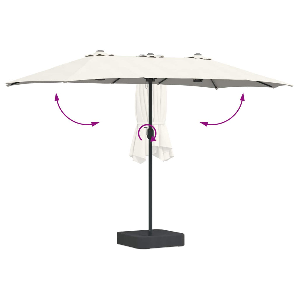 vidaXL Parasolka ogrodowa Piaskowy i Antracytowy 385 x 209 x 244 cm