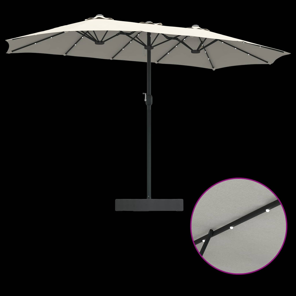 vidaXL Parasolka ogrodowa Piaskowy i Antracytowy 385 x 209 x 244 cm