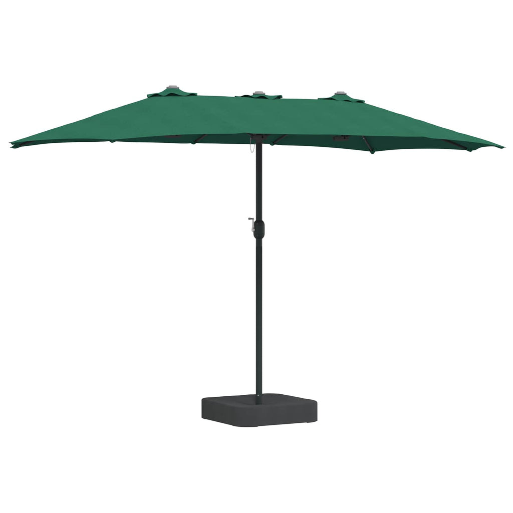 vidaXL Parasolka ogrodowa Zielony 385 x 209 x 244 cm Poliester