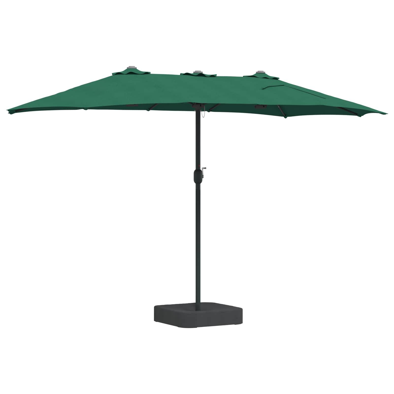 vidaXL Parasolka ogrodowa Zielony 385 x 209 x 244 cm Poliester