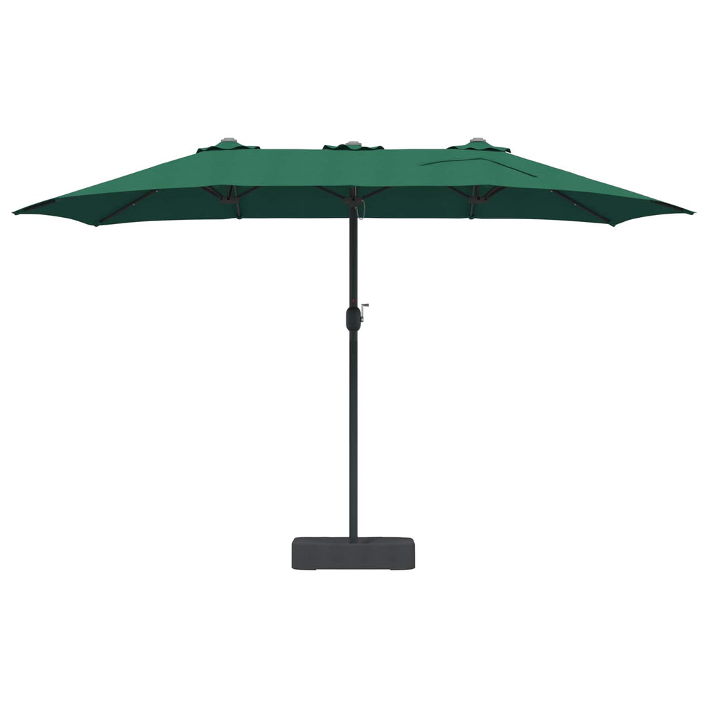 vidaXL Parasolka ogrodowa Zielony 385 x 209 x 244 cm Poliester