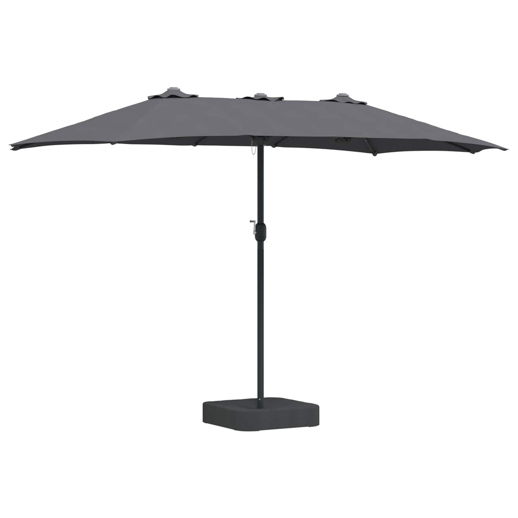 vidaXL Parasolka ogrodowa Antracyt 385 x 209 x 244 cm Poliester