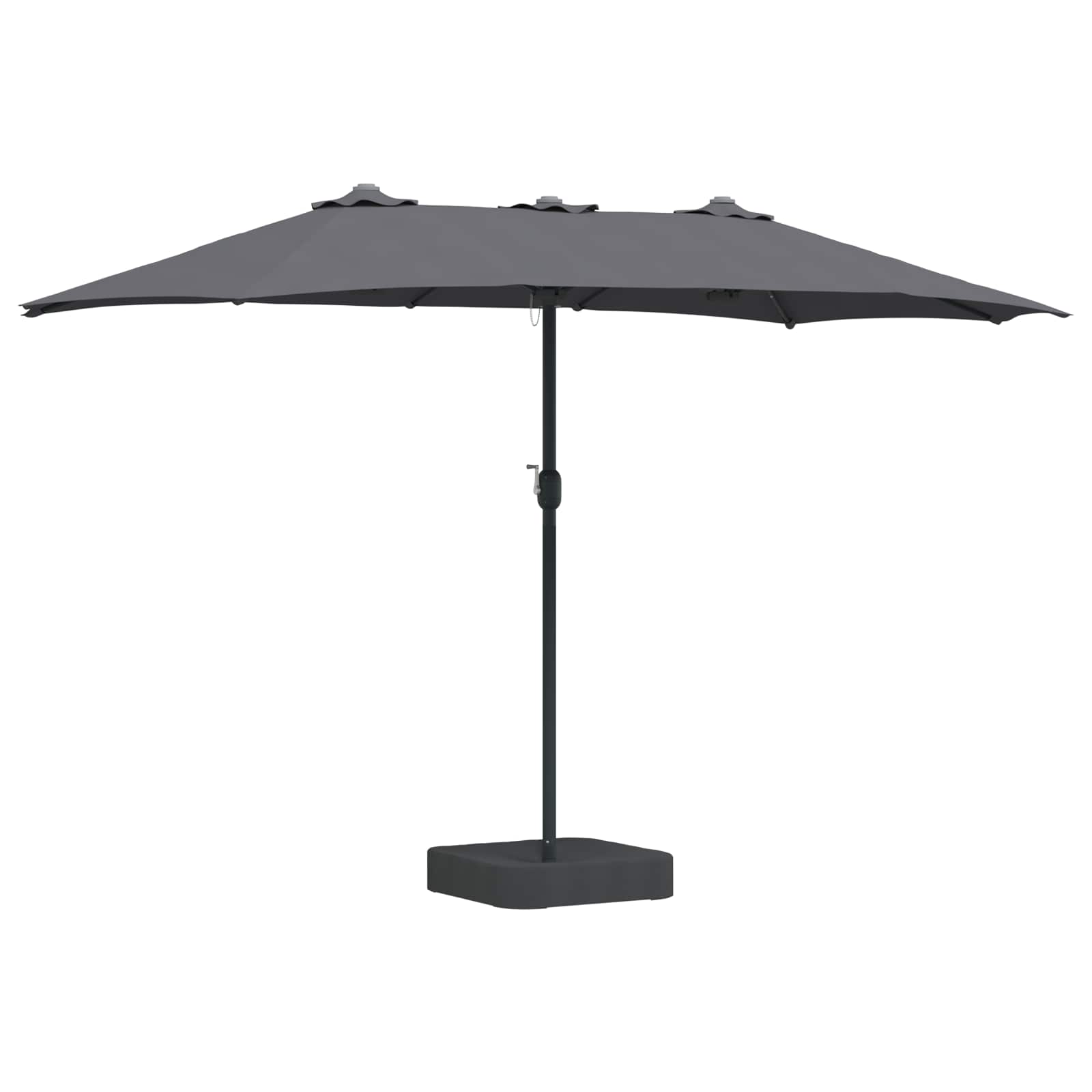 vidaXL Parasolka ogrodowa Antracyt 385 x 209 x 244 cm Poliester
