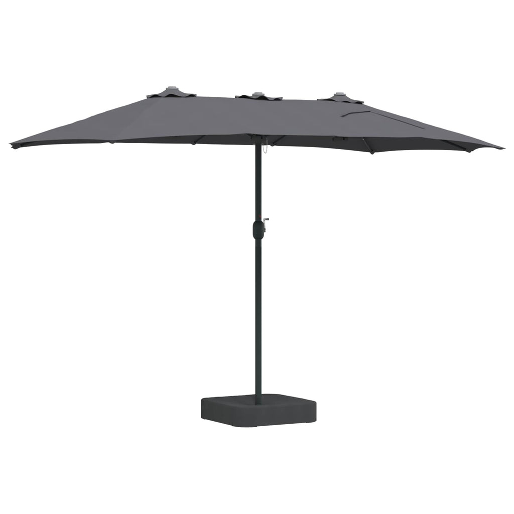 vidaXL Parasolka ogrodowa Antracyt 385 x 209 x 244 cm Poliester