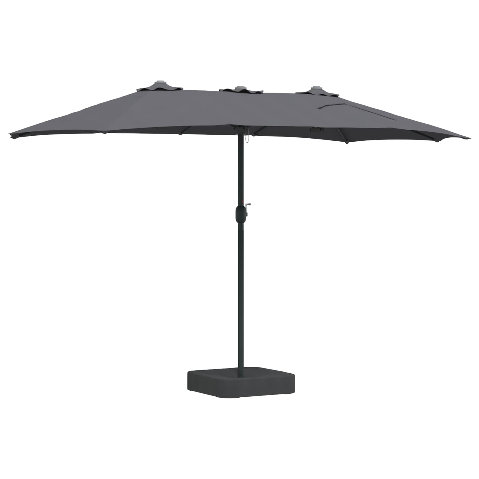 vidaXL Parasolka ogrodowa Antracyt 385 x 209 x 244 cm Poliester