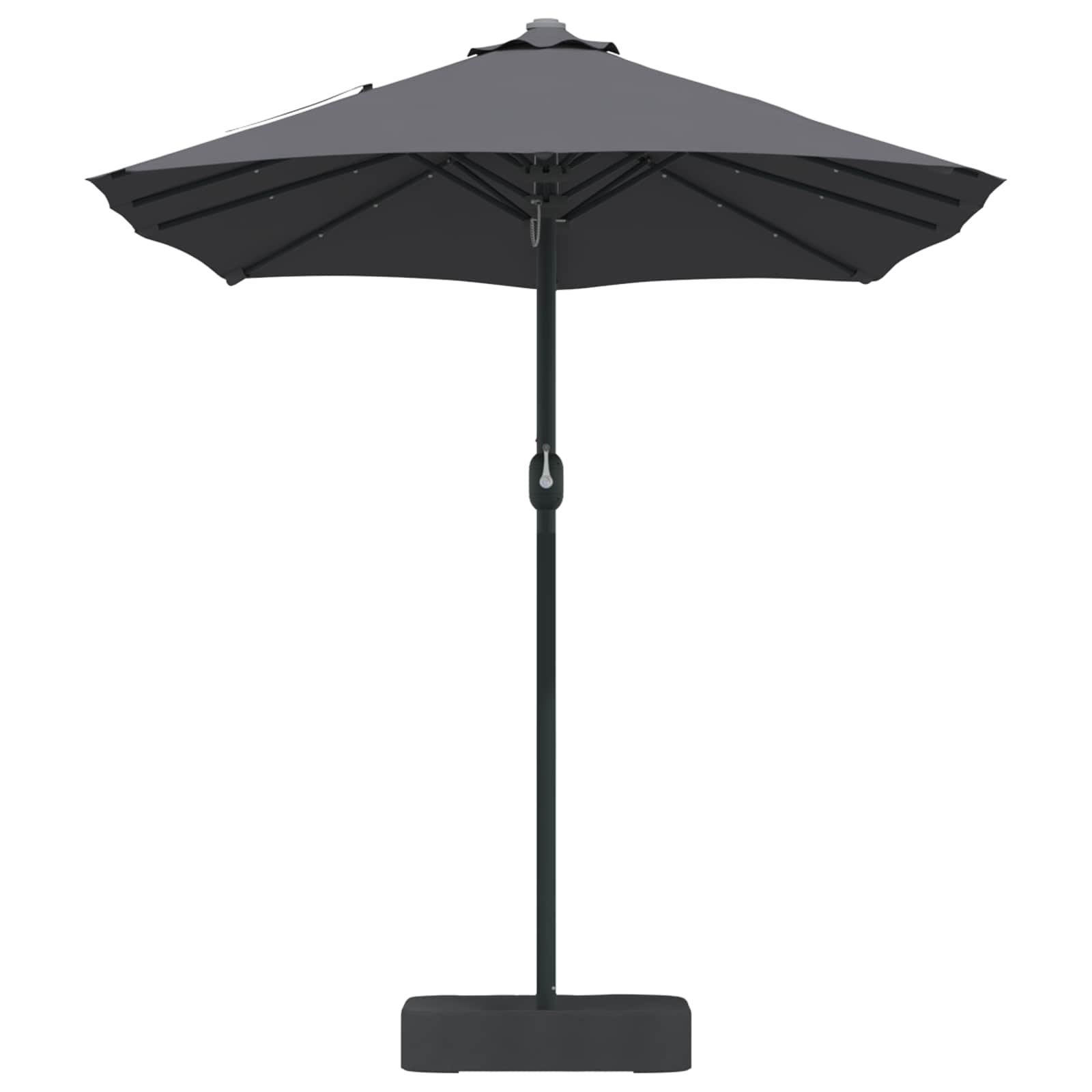 vidaXL Parasolka ogrodowa Antracyt 385 x 209 x 244 cm Poliester