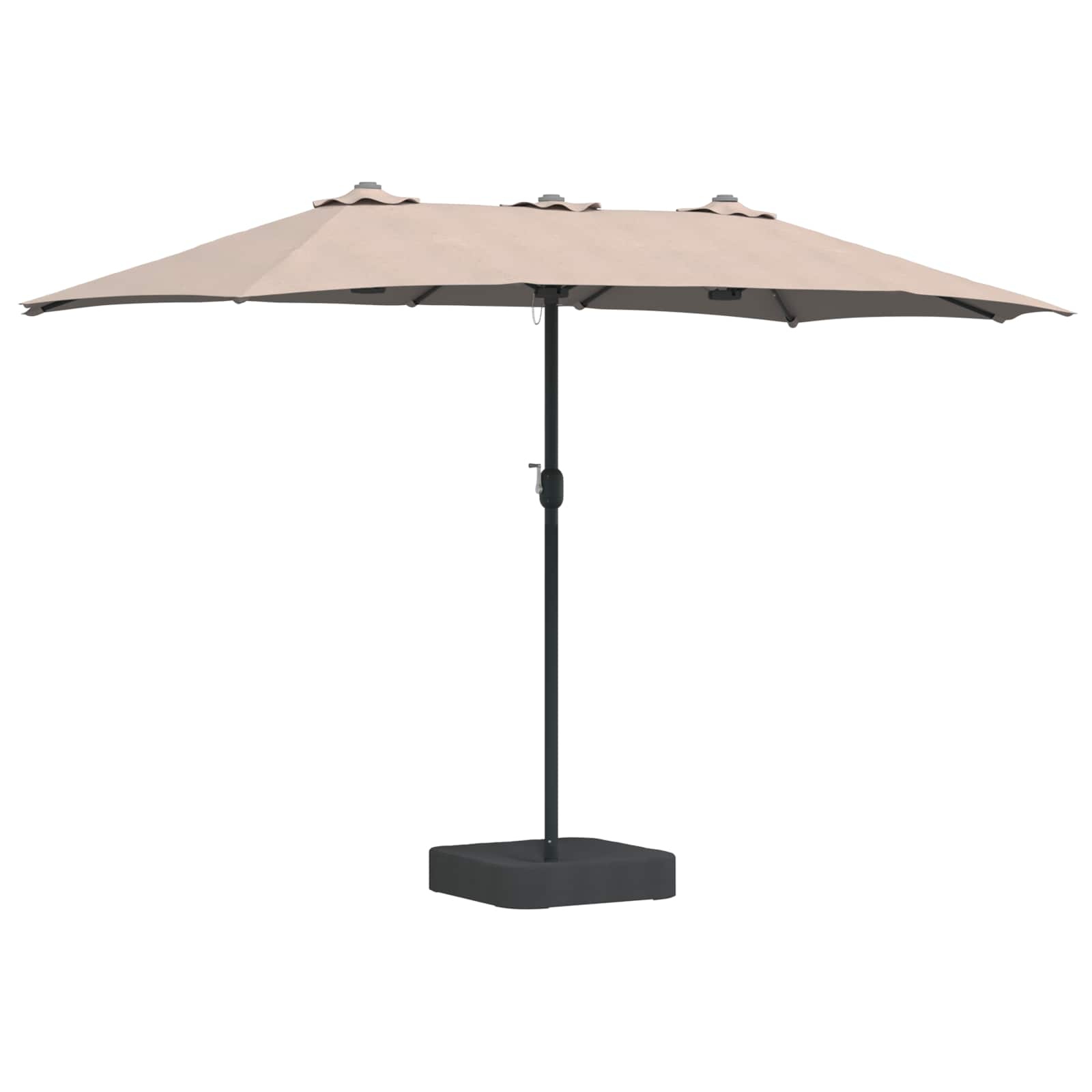 vidaXL Parasolka ogrodowa Ciemnoszary 385 x 209 x 244 cm Poliester