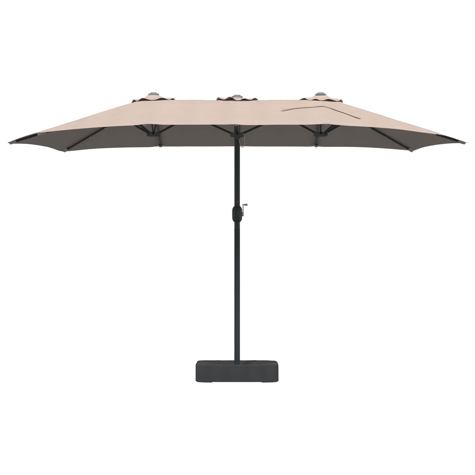 vidaXL Parasolka ogrodowa Ciemnoszary 385 x 209 x 244 cm Poliester