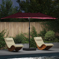 vidaXL Parasolka ogrodowa Bordeaux Czerwony 385 x 209 x 244 cm