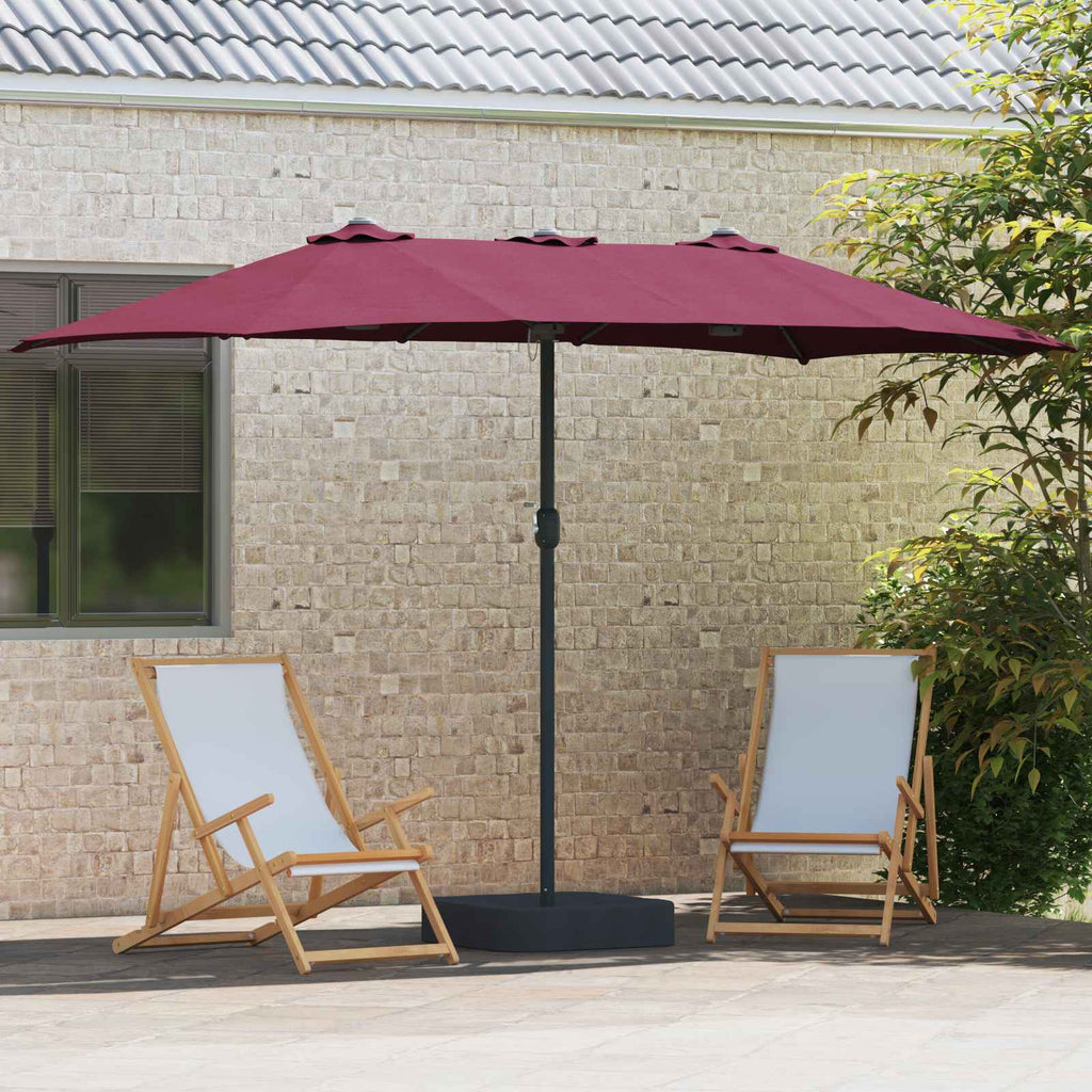 vidaXL Parasolka ogrodowa Bordeaux Czerwony 385 x 209 x 244 cm