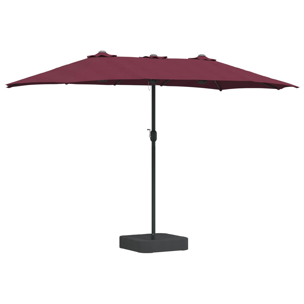 vidaXL Parasolka ogrodowa Bordeaux Czerwony 385 x 209 x 244 cm