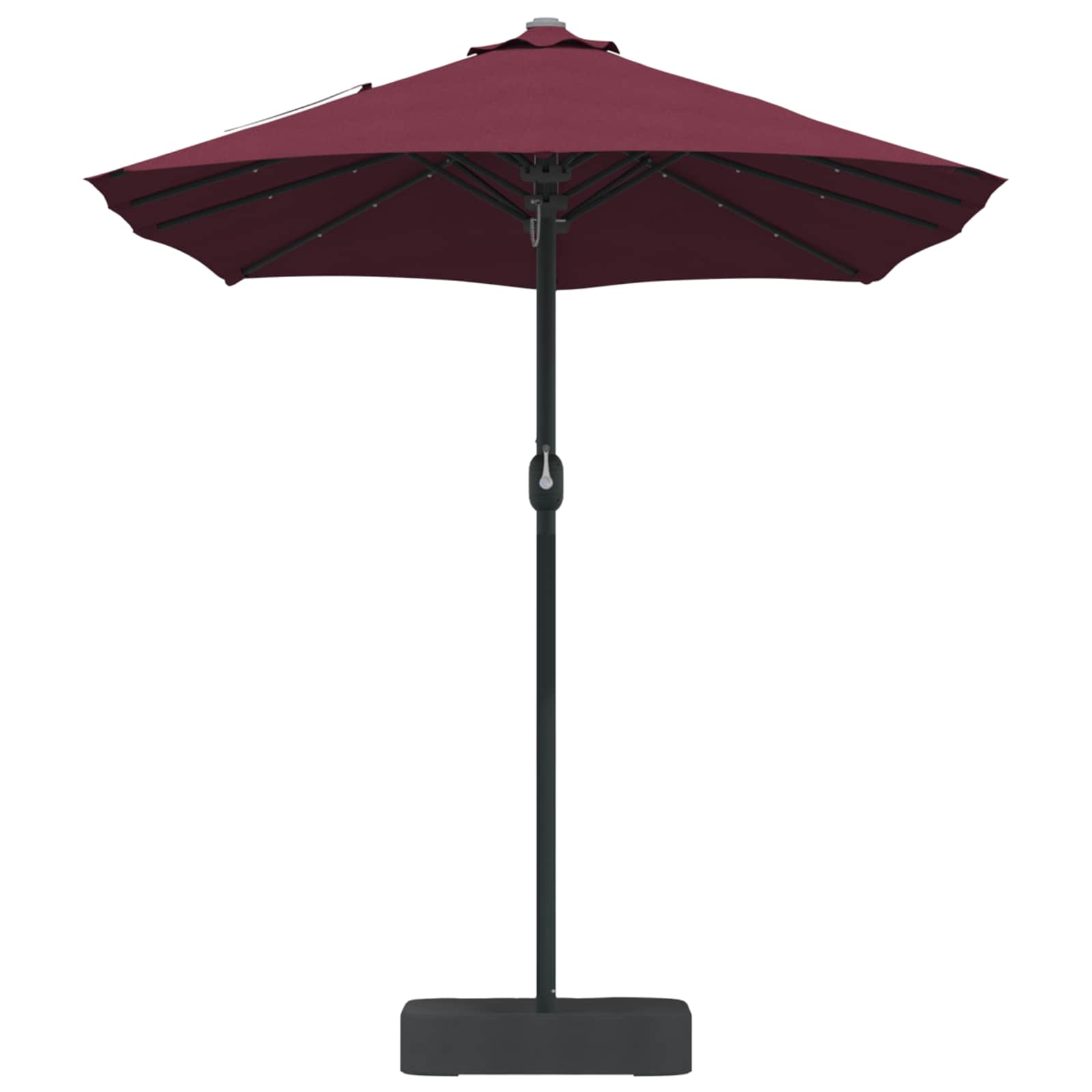 vidaXL Parasolka ogrodowa Bordeaux Czerwony 385 x 209 x 244 cm