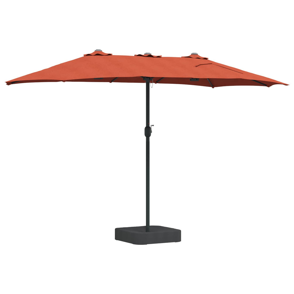 vidaXL Parasolka ogrodowa terakota 385 x 209 x 244 cm Poliester