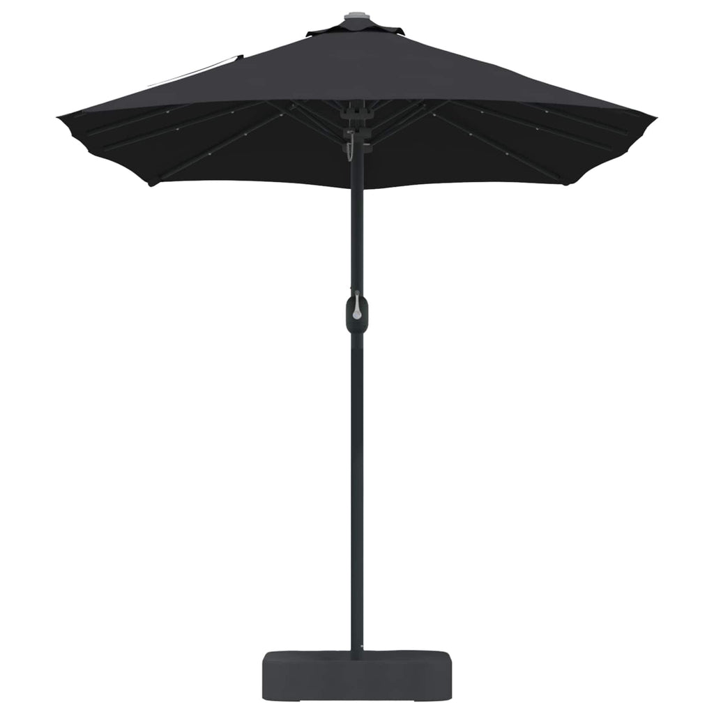 vidaXL Parasolka ogrodowa Czarny 385 x 209 x 244 cm Poliester