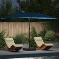 vidaXL Parasolka ogrodowa Niebieski azur 385 x 209 x 244 cm Poliester