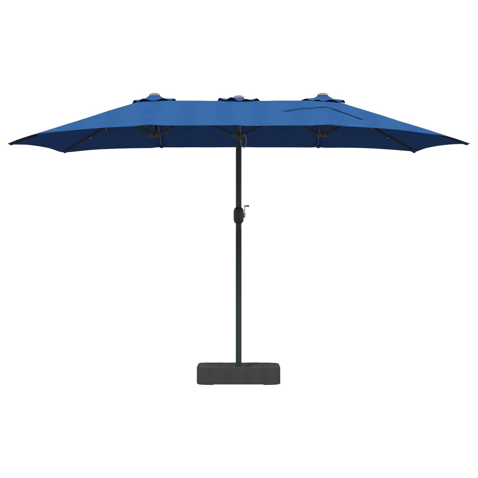 vidaXL Parasolka ogrodowa Niebieski azur 385 x 209 x 244 cm Poliester