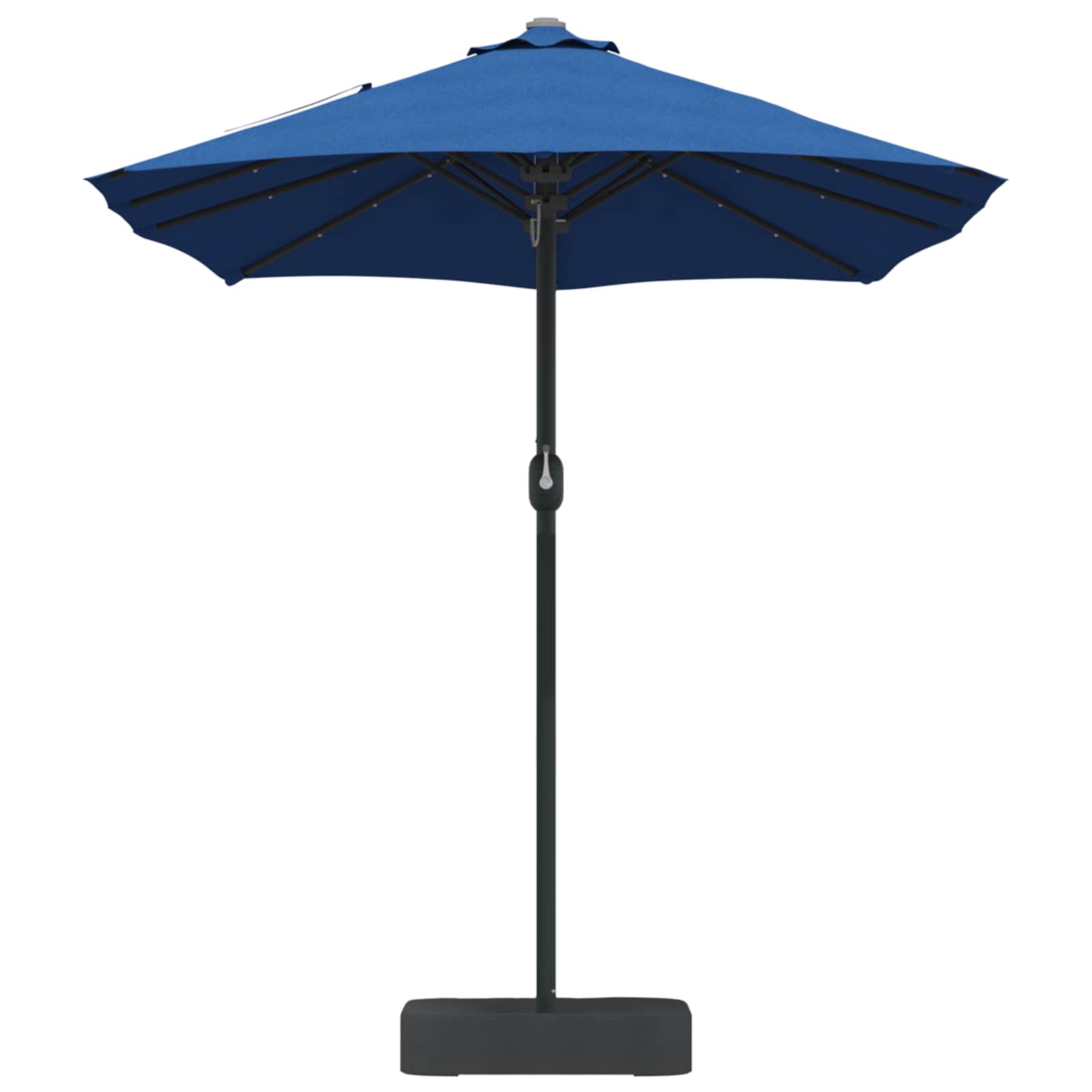 vidaXL Parasolka ogrodowa Niebieski azur 385 x 209 x 244 cm Poliester