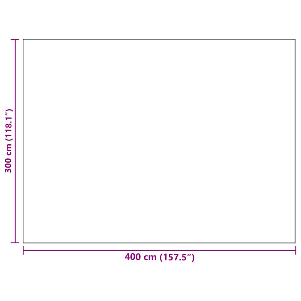 vidaXL Dywan zewnętrzny Liść ARAKIL Zielony i Biały 400 × 300 cm