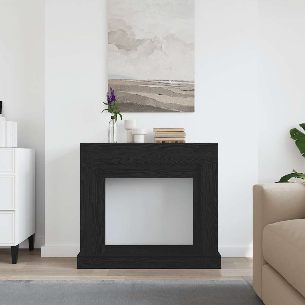 vidaXL Obudowa kominka Czarny dąb 100x30x87,5 cm Drewno klejone