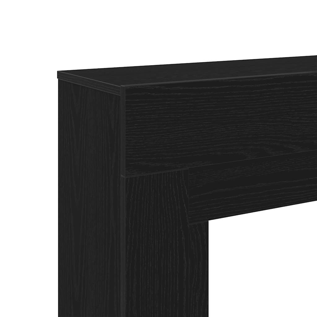 vidaXL Obudowa kominka Czarny dąb 100x30x87,5 cm Drewno klejone