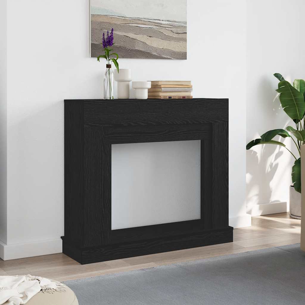 vidaXL Obudowa kominka Czarny dąb 100x30x87,5 cm Drewno klejone