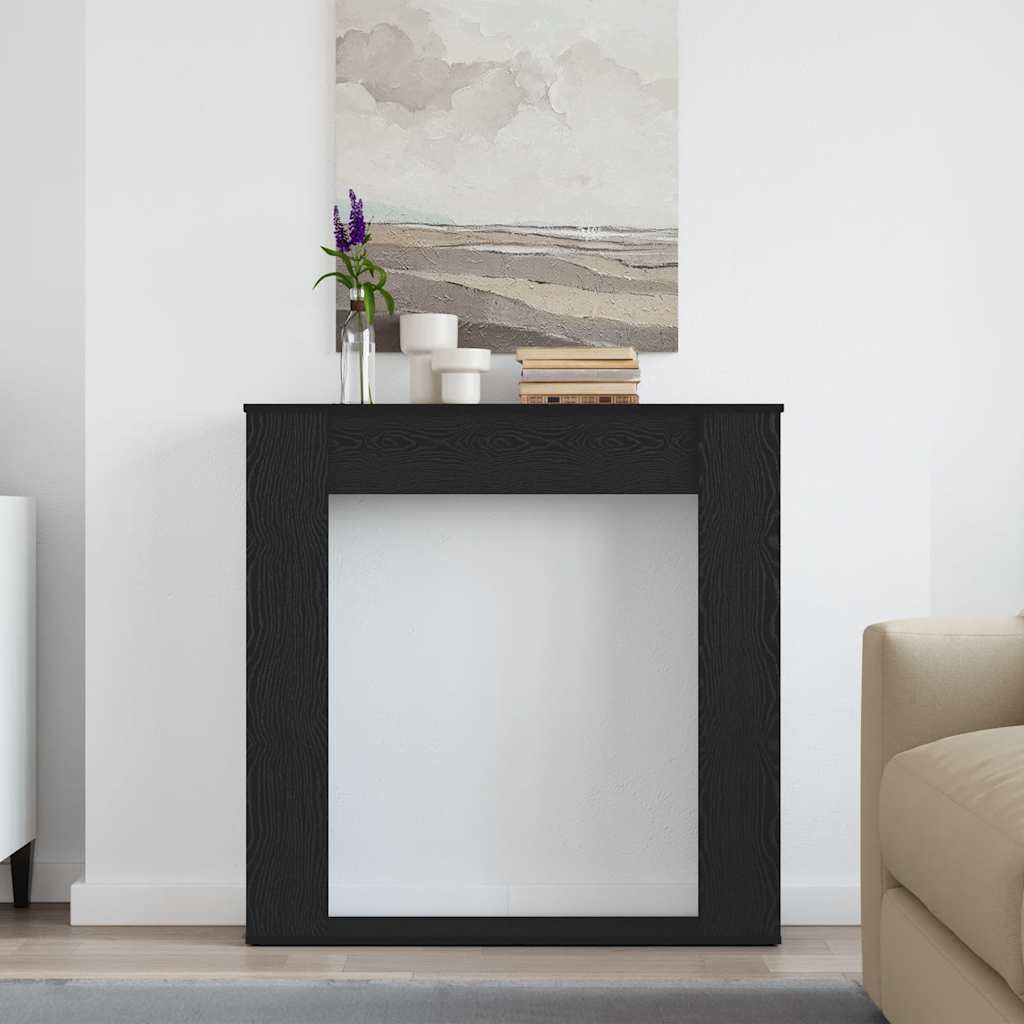vidaXL Obudowa kominka Czarny dąb 100x20x100 cm Drewno klejone