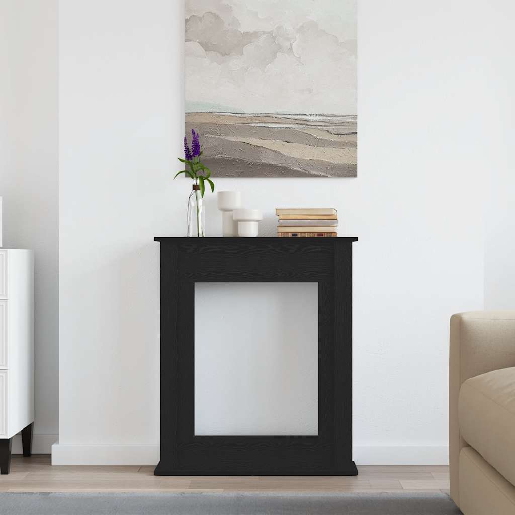 vidaXL Obudowa kominka Czarny dąb 75x20x87,5 cm Drewno klejone