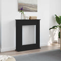 vidaXL Obudowa kominka Czarny dąb 75x20x87,5 cm Drewno klejone