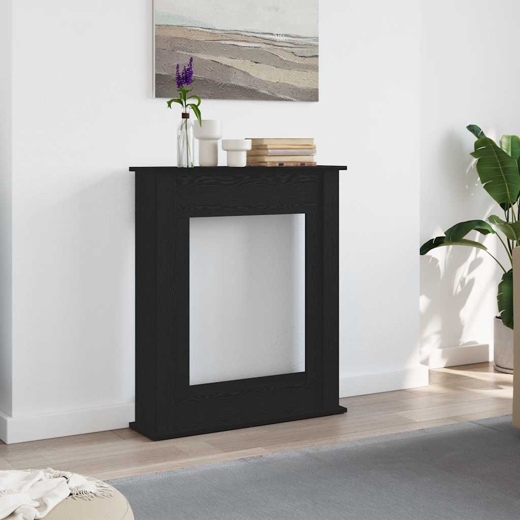 vidaXL Obudowa kominka Czarny dąb 75x20x87,5 cm Drewno klejone
