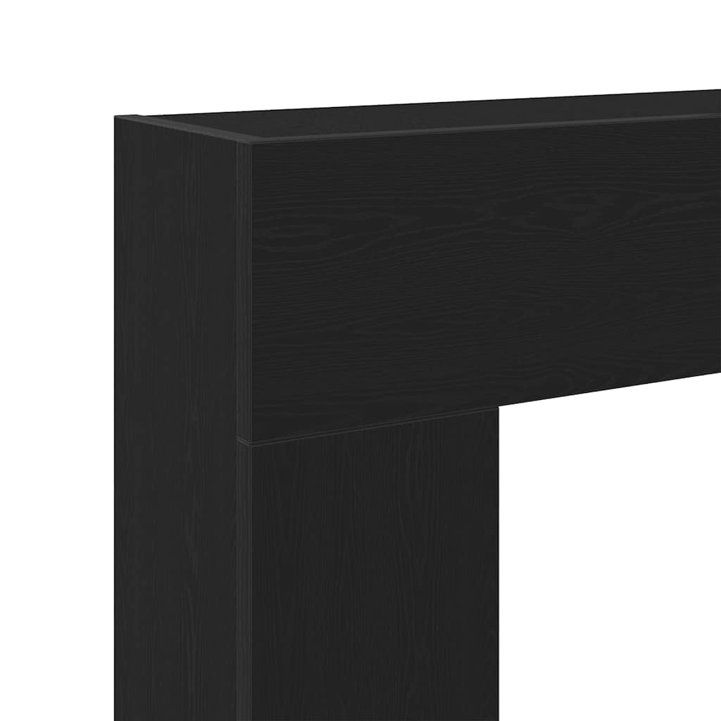 vidaXL Obudowa kominka Czarny dąb 81x18x82 cm Drewno klejone