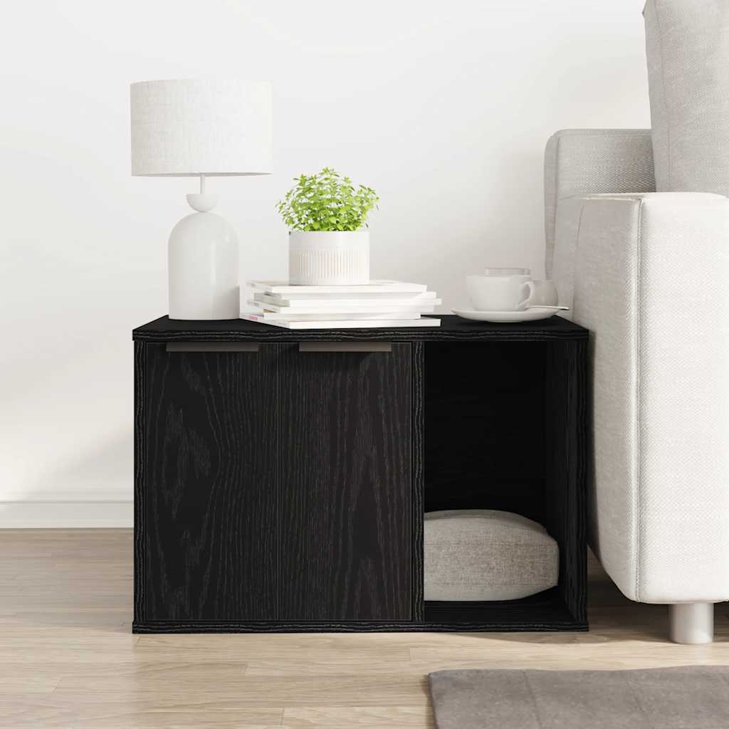 vidaXL Obudowa kuwety dla kota Czarny dąb 60x40x40 cm Drewno konstrukcyjne