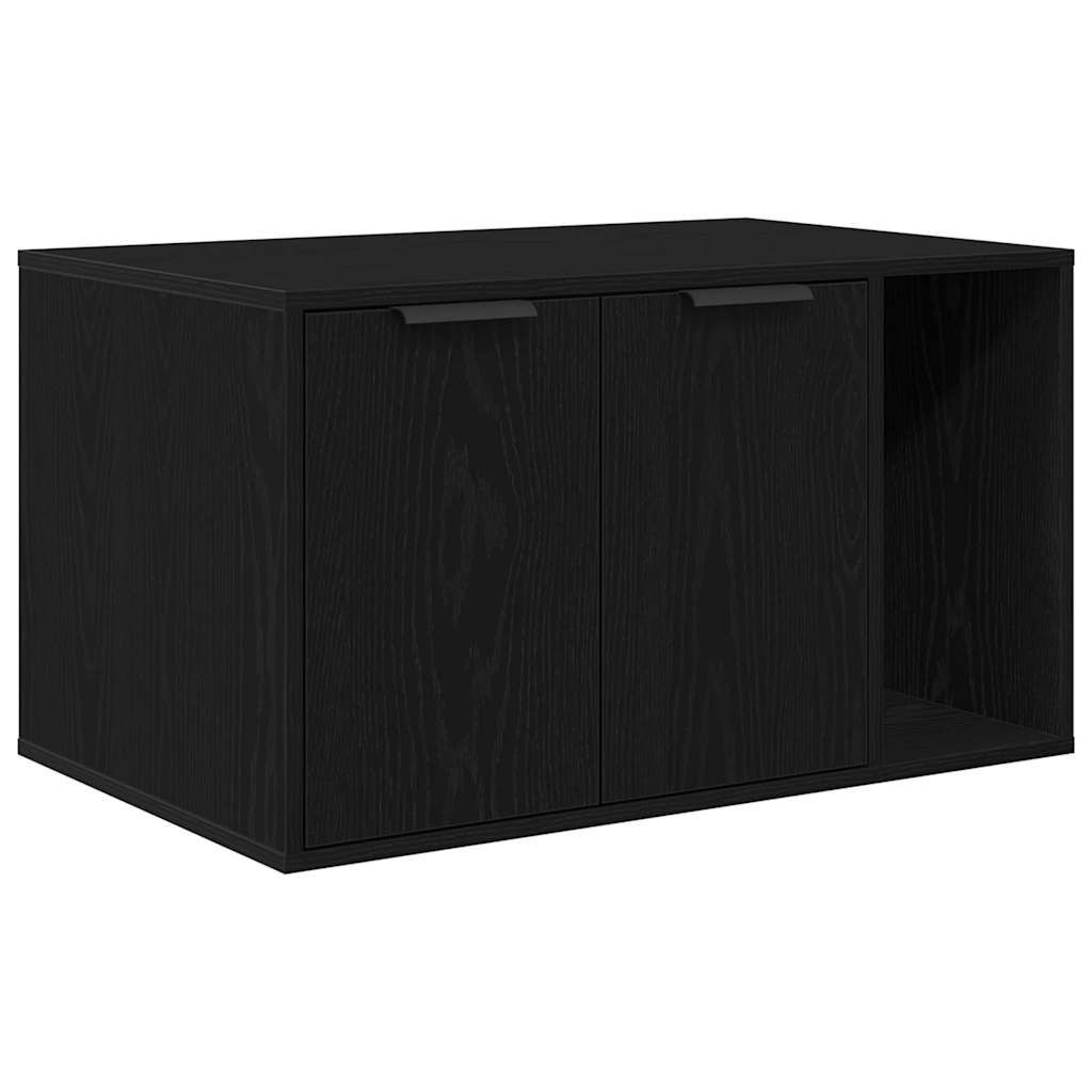vidaXL Obudowa kuwety dla kota Czarny dąb 80x50x45 cm Drewno konstrukcyjne