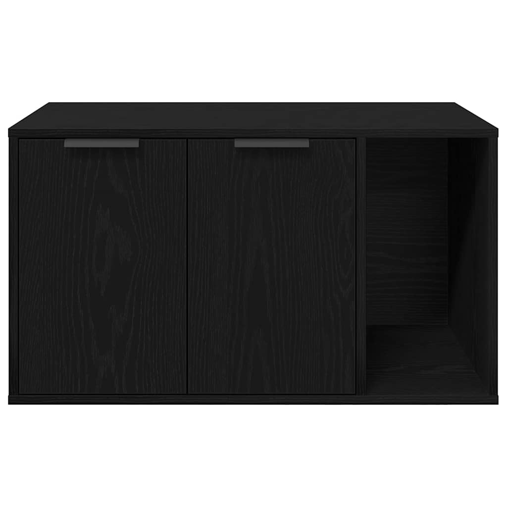 vidaXL Obudowa kuwety dla kota Czarny dąb 80x50x45 cm Drewno konstrukcyjne